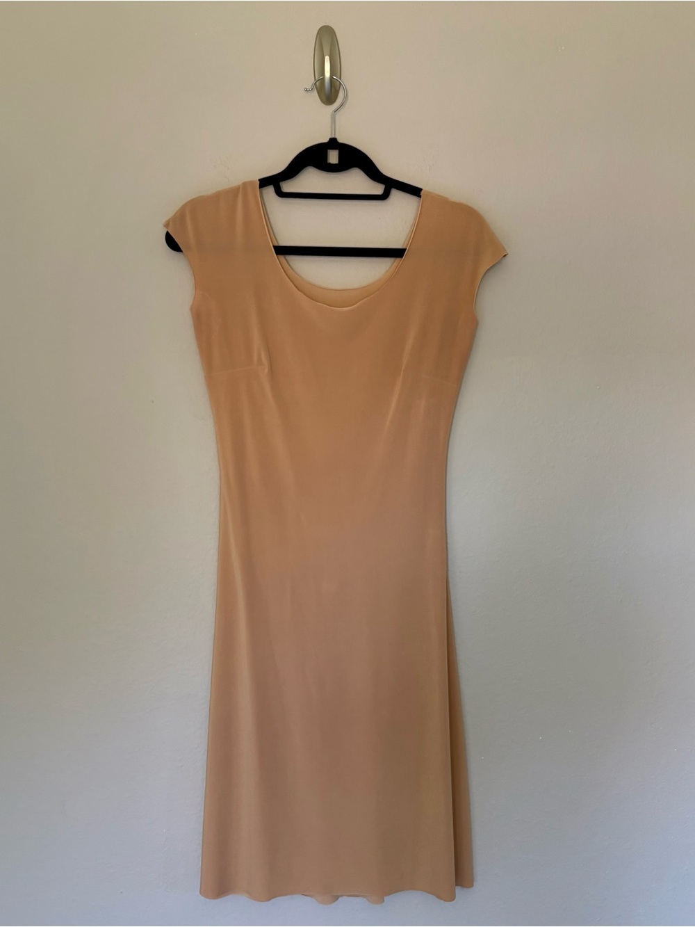 Betsy Couture Lizzy Slip Dress Formal Wedding Slip Wheat Gold Size S